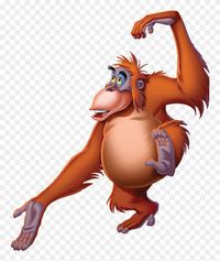 King Louie - Jungle Book Characters Clipart (#499318) is a creative clipart. Download the transparent clipart and use it for free creative project.