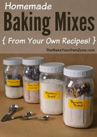 Homemade Baking Mixes - here's the simple method I use to make your own baking mixes from recipes that are already your favorites