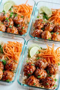 Honey Sriracha Glazed Meatballs - Eat Yourself Skinny