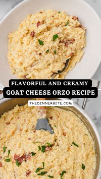 Looking for a unique and delicious recipe that will impress your guests? Look no further! This Flavorful and Creamy GOAT CHEESE ORZO is a game-changer that you don't want to miss. Packed with flavors and a creamy, smooth texture, this dish is guaranteed to leave your taste buds craving more. Don't wait any longer - dive into this scrumptious recipe now.