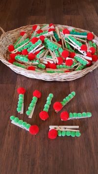 Hungry caterpillar clothespins