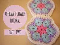 Learn how to crochet the African Flower following a free step by step pattern and two part video tutorial.