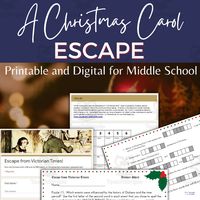 Need an after-reading activity for A Christmas Carol that will keep your middle school students engaged until break arrives? Try this NO PREP digital and a little prep printable escape room game that will have your students analyzing how Dickens both used and altered history and how this influenced his characters' perspectives.Use this escape activity to:1. Compare and contrast a fictional portrayal of a time, place, or characters and a historical account of the same period as a means of un