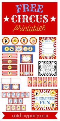 Download These FREE Circus Printables for a Fun Party!