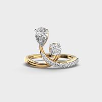 14k Synergy Diamond Ring  |Pear And Round Cut Two Stone Engagement Ring |Two-Stone Wedding Ring Gemstone - Diamond  Gross Weight - 0. 75 Gram Gold Weight - 2.86 Gram Diamond rings are classic symbols of love, commitment, and celebration. They come in various styles, cuts, and settings, making them versatile for different tastes and occasions. Whether it's an engagement ring, wedding band, anniversary gift, or simply a statement piece, diamond rings hold significant emotional and cultural value f