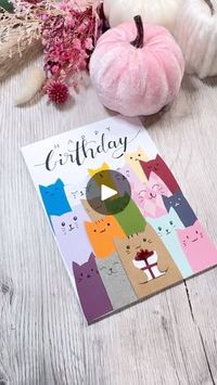 543K views · 20K reactions | 🌸 I had to clean my craft table recently (cause we got visitors and I don’t have an extra craft room) and collecting all the scraps from my table motivated me to finally use some of them. 
And this diy birthday card is just the perfect way to use up those scraps, don’t you think? Cause it doesn’t matter which colours you have, or if your scraps have straight edges, you can use literally any piece of paper for this 😁
I think it turned out quite cool, cause it has a kind of artsy look to it 😁

Anyway hope you like it too 😁

#cardmaking #diybirthdaycard #papercrafting | Katharina Tarta Crafts