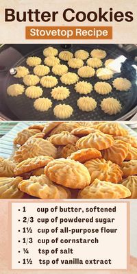 Super Easy Stovetop Butter Cookies Recipe