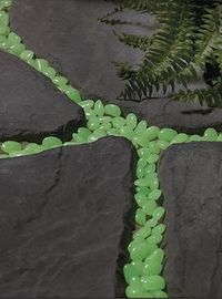 Glow-in-the-dark pebbles! Wow, what a great idea for around stepping stones!! Love!!