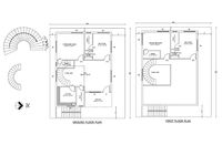 Plan of the house with 40' x 48' with detail dimension in dwg file - Cadbull