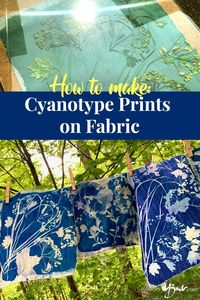 How to Make Cyanotype Prints on Fabric - MadeBy Barb - sun print