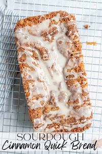 Sourdough discard cinnamon bread completes a delicious breakfast and is also wonderful served to guests with a cup of coffee. With options for a quick or long-fermented loaf, you'll enjoy tangy notes in each bite of this cinnamon-flavored sweet bread.