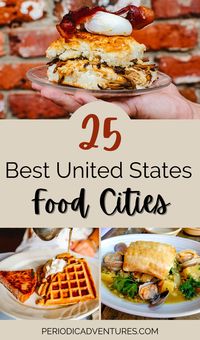 The United States has some of the best food in the world because it is a true melting pot of cultures and cuisines. I asked bloggers' what their favorite food cities in the US were and here's their top 25 foodie destinations in America! Read this foodie travel guide for information on the best regional meals in the USA, what restaurants to try while traveling, and how much food really costs around the United States. Add these 25 US travel destinations to your foodie bucket list and get eating!