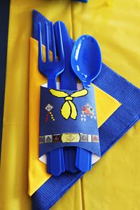 Blue & Gold Silverware Holder Printable idea - This site has a lot of great Cub Scout Ideas and neckerchief slide ideas compliments of Akela's Council Cub Scout Leader Training: Utah National Parks Council has planned this exciting 4 1/2 day Cub Scout Leader Training. This fast-paced and inspiring training covers lots of Cub Scout Info and Webelos Outdoor Experience, and much more. Any Cub Scout Leader from any council is invited to attend.  To find out more, go to AkelasCouncil.com