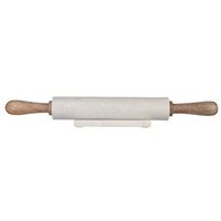 Wheel&Barrow Homewares > Utensils > ROLLING PIN White Marble/Mango Wood 5x45cm