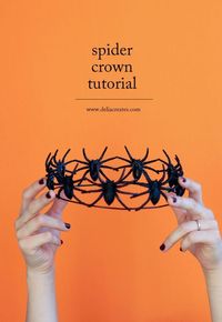 Easy DIY Crown Spider TUTORIAL // MichaelsMakers, Delia creates, #creates #crown #delia #michaelsmakers #spider #tutorial