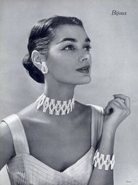 Iconic: French model Jackie 1955. Pristine posing.