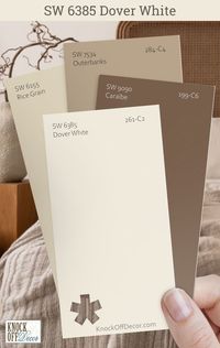 Sherwin-Williams Dover White has been a delightful constant in my design palette, offering a cozy yet bright foundation. I've honed the art of coordinating colors with this paint, and my full review shares this wisdom. Click for my favorite color pairings.