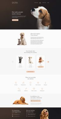 Animal Shelter Website Free PSD Template