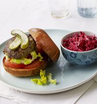 A juicy burger, a crunchy slaw, a soft brioche bun. Mary Berry knows how to do burgers.