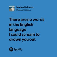 phoebe bridgers motion sickness lyrics