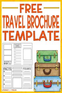 Free Travel Brochure Template. Download a free template for your students to create their very own historical travel brochure! #travel #brochure #template