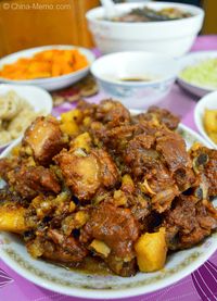 Chinese Red Cooked Rib & Potato.