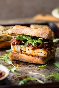 The Best Italian Tofu Sandwich - Spoonful of Plants