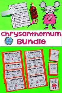 This Chrysanthemum Activities Bundle is a collection of three resources to use after the children have read Chrysanthemum by Kevin Henkes. Save by buying the bundle! #Chrysanthemumactivitiesforkindergarten #Chrysanthemumactiviites #Chrysantemumactivitiesfirstgrade