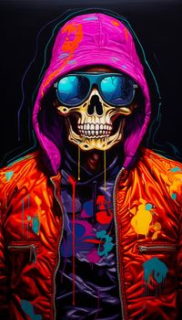 The dramatic neon realistic art representation of a skeleton wearing a hoodie in our original Halloween wallpaper will add flair to your gadget. We have all of your needs covered, whether you're looking for a unique Halloween iPhone wallpaper, a Halloween aesthetic wallpaper with creative flair, or a warm fall iPhone wallpaper. Explore our digital offerings by clicking the link in our bio for more information, and hit that follow button.