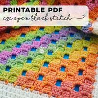 Crochet C2C Open Block Stitch Blanket PDF PATTERN — Hooked by Robin