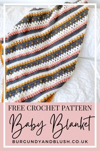 This free baby blanket crochet pattern is a cute gift idea for babies and toddlers, or a lovely crochet baby shower gift.