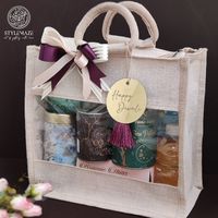 "Impress your clients and employees this Diwali with our lavish corporate Diwali box hamper! Packed with an array of premium dry fruits, gourmet snacks, scented candles, and much more, this gift is designed to make a lasting impression. Celebrate the festival of lights with a touch of sophistication and generosity. Perfect for corporate gifting!"