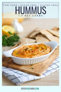 This low-carb roasted cauliflower hummus can be used as a healthy and tasty dip for cut-up vegetables or low-carb crackers. It can also be used as a flavorful spread for sandwiches or wraps to add a boost of nutrition and flavor.