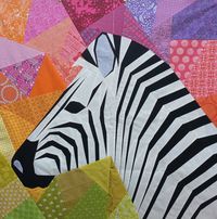 Mega Zebra in Profile- A 40 Inch Paper Pieced Pattern