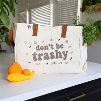 “Don’t be trashy” XL Tote Bag