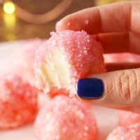 These no-bake boozy moscato truffles are perfect for girl's night. Get the recipe at Delish.com. but with roscoto