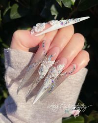 Anniversary Nails by @ales.nail.artistry 💕Double tap if you like it!🦄💗 Check out more acrylic nail design inspirations from our page✨ #sxccosmetics #nails #nailart #naildesigns #polygel #polygelnails #acrylicnails www.sxccosmetics.com