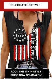 Show off your patriotic spirit with this chic American Flag Tank Top! Designed with a trendy ring hole and V-neck, this sleeveless tee is perfect for 4th of July festivities or any patriotic event. Made from a soft cotton blend, it ensures comfort and style whether you're at a barbecue or a fireworks show. Don’t miss out on this must-have 4th of July outfit. Click to buy now and celebrate Independence Day in style! #PatrioticTee #4thOfJulyOutfit #AmericanFlagShirt #SummerStyle #IndependenceDay