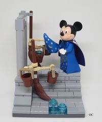 Lego Mickey Mouse Minifigures Vignette 8x8 Fantasia