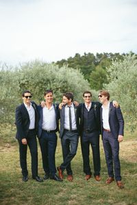 Groom and his groomsmen: http://www.stylemepretty.com/little-black-book-blog/2015/01/30/gastronomic-provencal-wedding-at-auberge-la-feniere/ | Photography: M&J - http://www.mandjphotos.com/