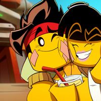 From LEGO Monkie Kid S2E10 "This is the End!" tags: mei, mk, matching icons pfps, lego monkie kid icon, lego monkie kid pfp