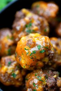 The BEST Keto Meatballs with BBQ Sauce! ThatLowCarbLife.com