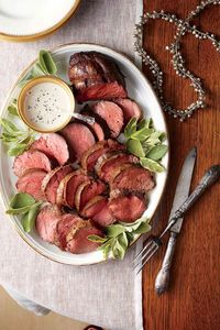 Since beef tenderloin doesn't have much fat, it can easily become dry and overcooked. For tender slices, don't cook past a meat thermometer registering 130° in the center.