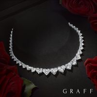 Inspired by the universal symbol of love, Graff’s design team has incorporated a selection of rare heart shape diamonds within this beautiful unique necklace. Graff’s highly skilled Master Craftsmen ensured the finest diamonds are embraced by a minimal setting, each amplified by light, allowing the natural beauty of the stone to dramatically radiate. #GraffDiamonds #DiamondNecklace #ValentinesDay #Love