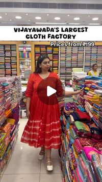 SNEHA POLAPRAGADA 🦋 on Instagram: "Biggest cloth factory in Vijayawada 🤍 comment below for address 
.
.
.
#snehapolapragada #vijayawada #sareesonline #sareesofinstagram #sareeshyderabad"