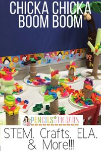 Chicka Chicka Boom Boom is my favorite book to use with preschool, kindergarten, and first grade students during the back to school season! I'm sharing the STEM activities that keep my students engaged while working on their names, recognizing the alphabet, fun crafts, comprehension skills, and more! #chickachickaboomboom #backtoschool #kindergarten #preschool #alphabet