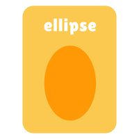 Ellipse shape flashcard #AD , #affiliate, #Ad, #flashcard, #shape, #Ellipse