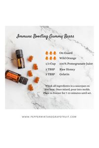 Make your own gummy bears with essential oils.