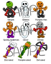 Balloon Halloween Bundle 2 pages Digital Download Menus | Etsy