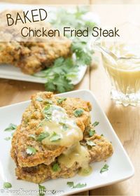 Easy Chicken Fried Steak Recipe is the Best Dinner idea. Crispy Breaded Cube Steak with a drizzle of gravy #dizzybusyandhungry #friedsteak #chickenfriedsteak #gravy #crispy